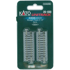 Kato 20-030  64mm (2 1/2") Straight Track [2 pcs]  N Scale