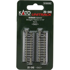 Kato 20-040  62mm (2 7/16") Straight Track [4 pcs]  N Scale