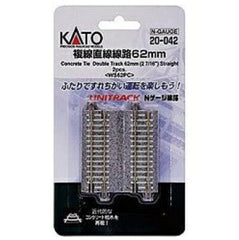 Kato 20-042  62mm (2 7/16") Concrete Tie Double Track Straight [2 pcs]  N Scale