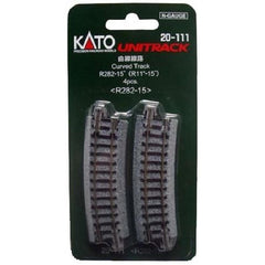 Kato 20-111 282mm (11") Radius 15 Curve Track [4 pcs]  N Scale