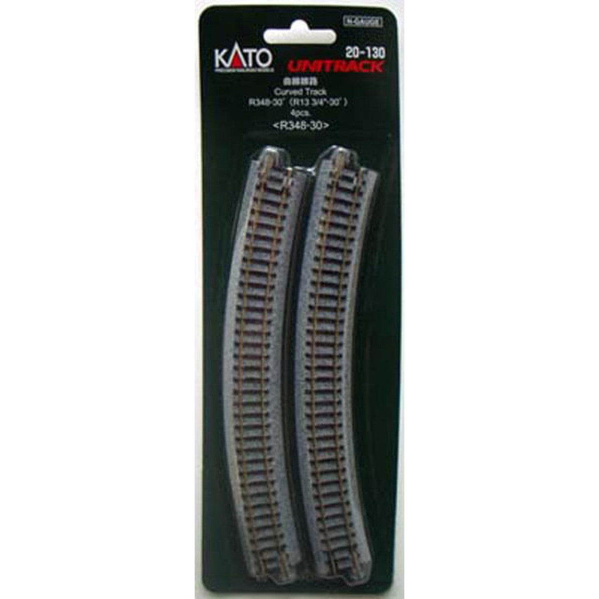 Kato 20-130 348mm (13 3/4") Radius 30 Curve Track [4 pcs]  N Scale