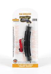 Bachmann 44802 - N Scale 	Curved Track w/Nickel Silver Rail & Gray Roadbed - E-Z Track(R) -- 11-1/4" Radius Terminal Rerailer w/Wire