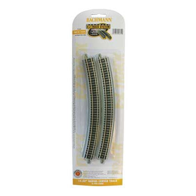 Bachmann 44854 - N Scale 	E-Z Track(R) w/Nickel Silver Rail & Gray Roadbed -- 15-1/2" Radius Curved Section pkg(6)