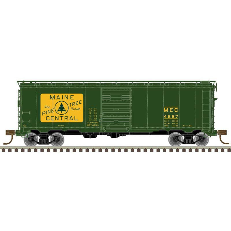 Atlas 50006087 - N Scale 1932 ARA 40' Steel Boxcar - Ready to Run - Master(R) -- Maine Central 4997 (green, yellow)