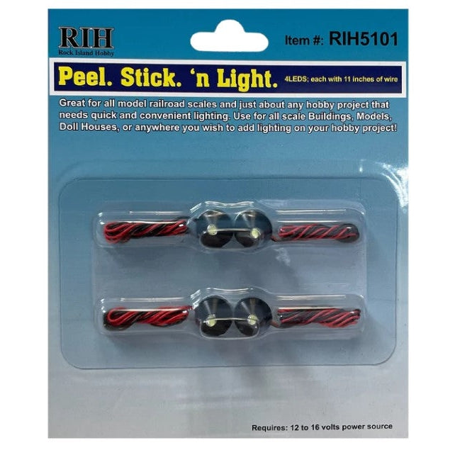 RIH5101 - Peel Stick 'n Light 4 pcs LED