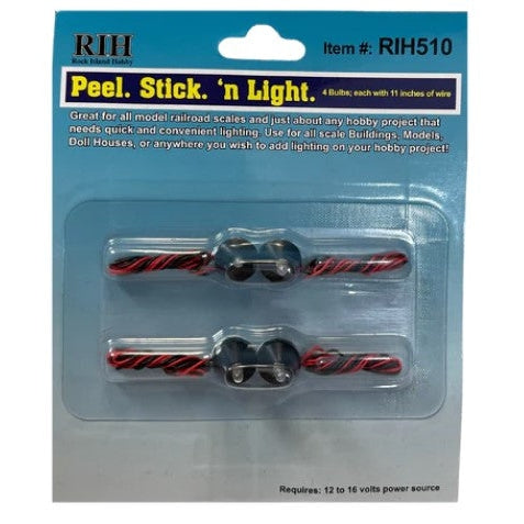 RIH510 - Peel Stick 'n Light 4 pcs Bulb