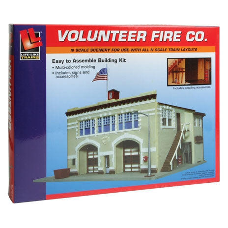 Life-Like 7483 -N Scale Volunteer Fire Company -- Kit