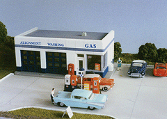 City Classics - HO 	1930s Crafton Avenue Service Station -- Kit - 5 x 3 x 2" 12.7 x 7.6 x 5.1cm