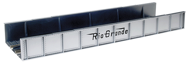 Atlas 892 - Decorated Plate Girder Bridge w/Code 100 Track -- Denver & Rio Grande Western (silver, black)