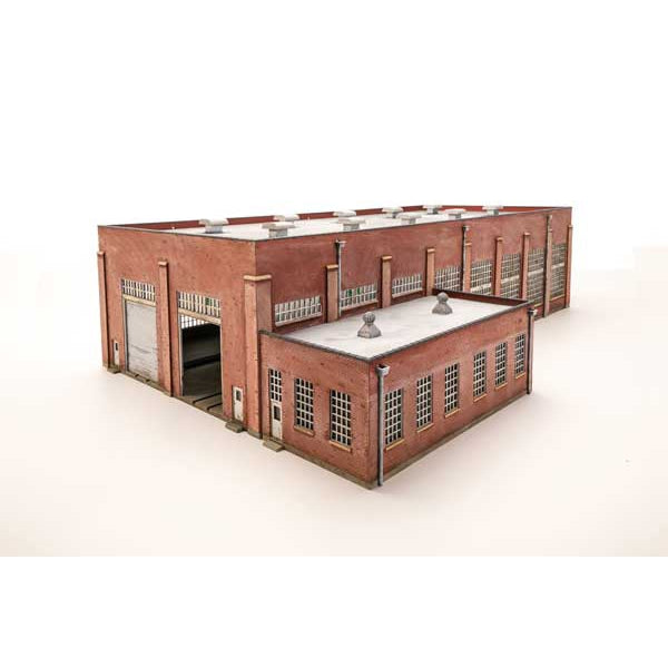 Walthers 933-2923 - HO 130' 2-Stall Diesel Engine House -- Kit