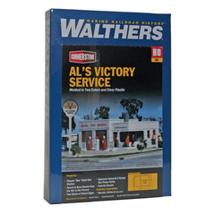 Walthers 933-3072 - HO Al's Victory Service Gas Station -- Kit - 4 x 6 x 2-1/16" 10 x 15 x 5.8cm