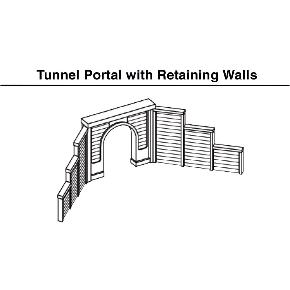 Woodland Scenics - 2 Concrete Single Track Tunnel Portal - N Scale