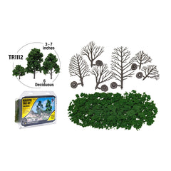 Woodland Scenics - Medium Green Realistic Tree Kits from 3" to 7"